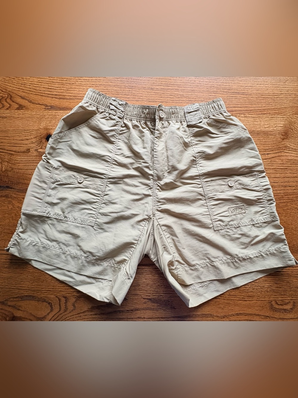 Aftco Mens 38 The Original Fishing Short- khaki- 7 inch inseam